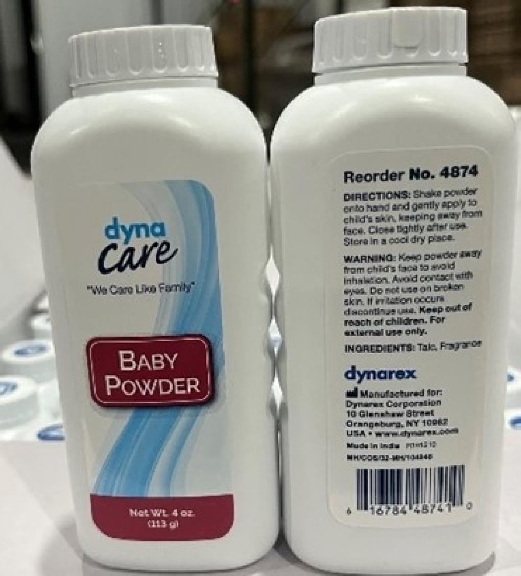 Recalled Dynacare baby powder