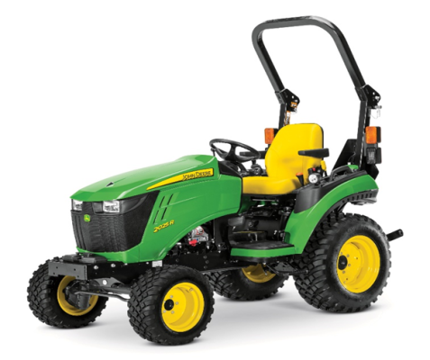 A John Deere utility tractor