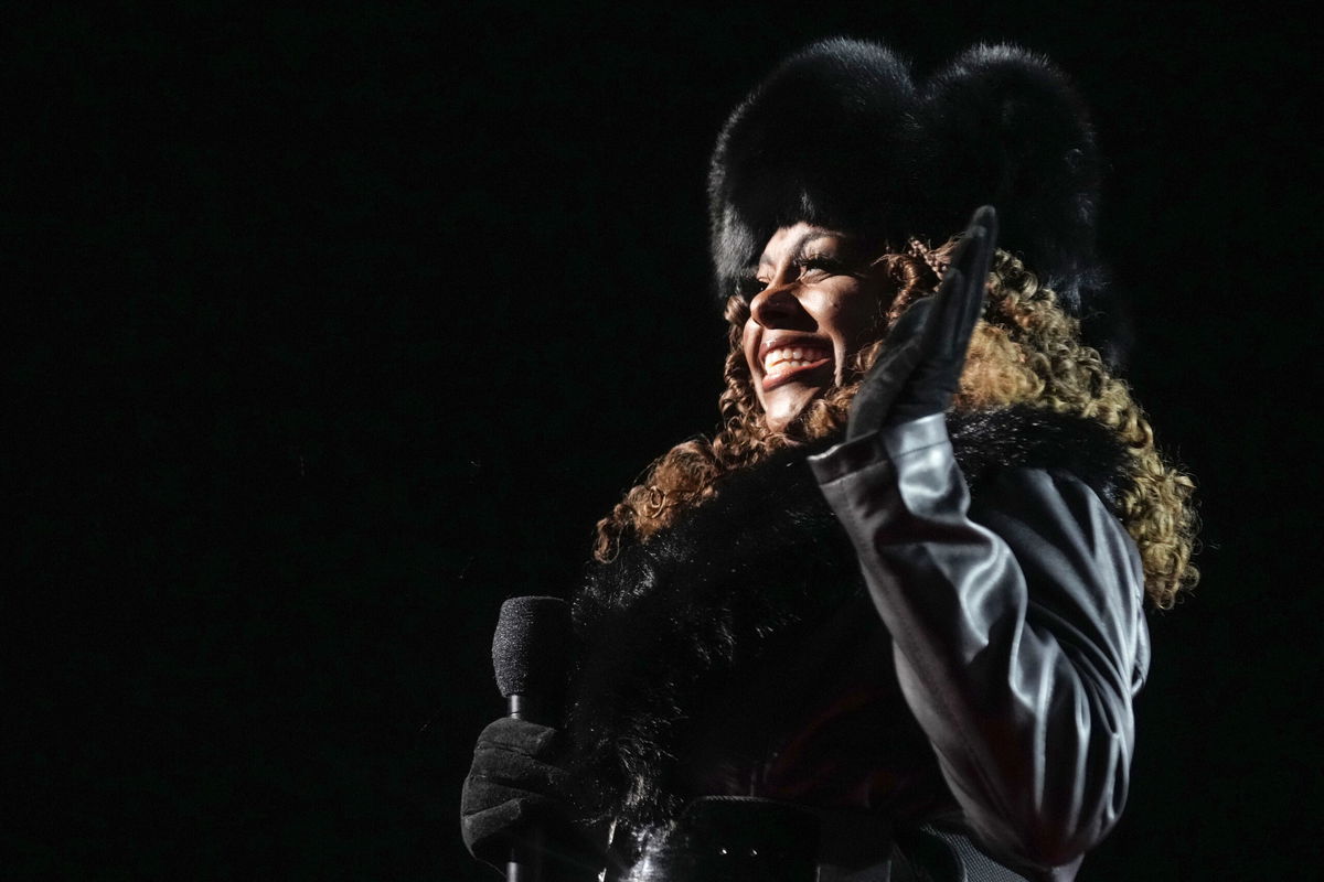 FILE - Ledisi performs after President Joe Biden and first lady Jill Biden lit the National Christmas Tree on the Ellipse, near the White House, Nov. 30, 2023, in Washington