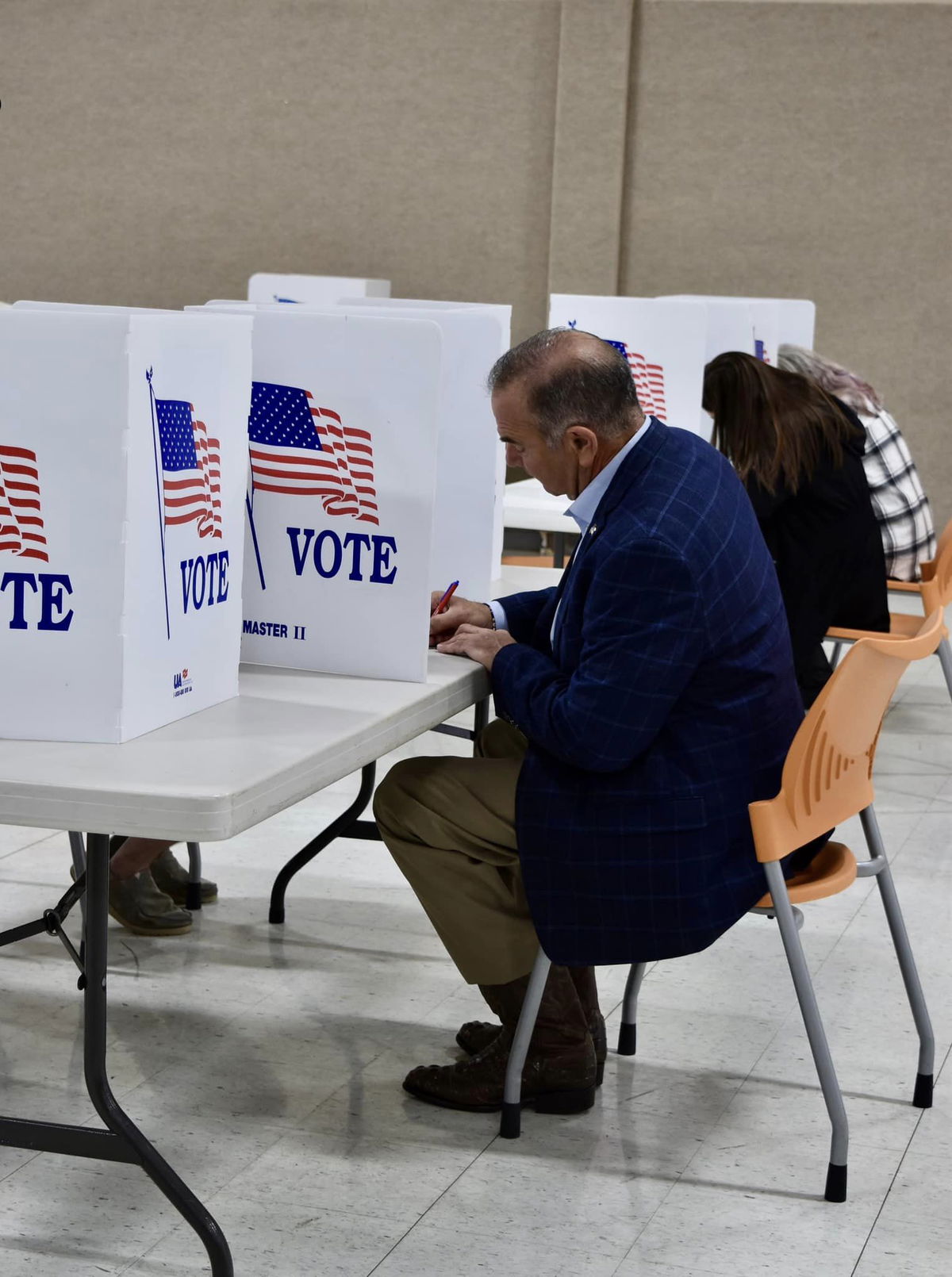 Lt. Gov. Mike Kehoe cast his ballot in Jefferson City on Tuesday.