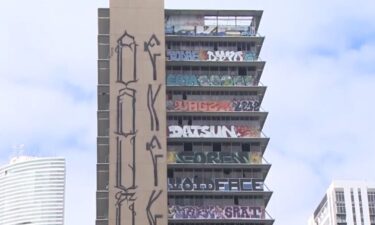 Miami Commissioner Joe Carollo calls on the property owners of VITAS to clean up the building graffiti before the New Year’s Eve celebration in Miami