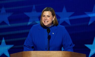 Rep. Elissa Slotkin speaks during the final night of the 2024 Democratic National Convention in Chicago on August 22.