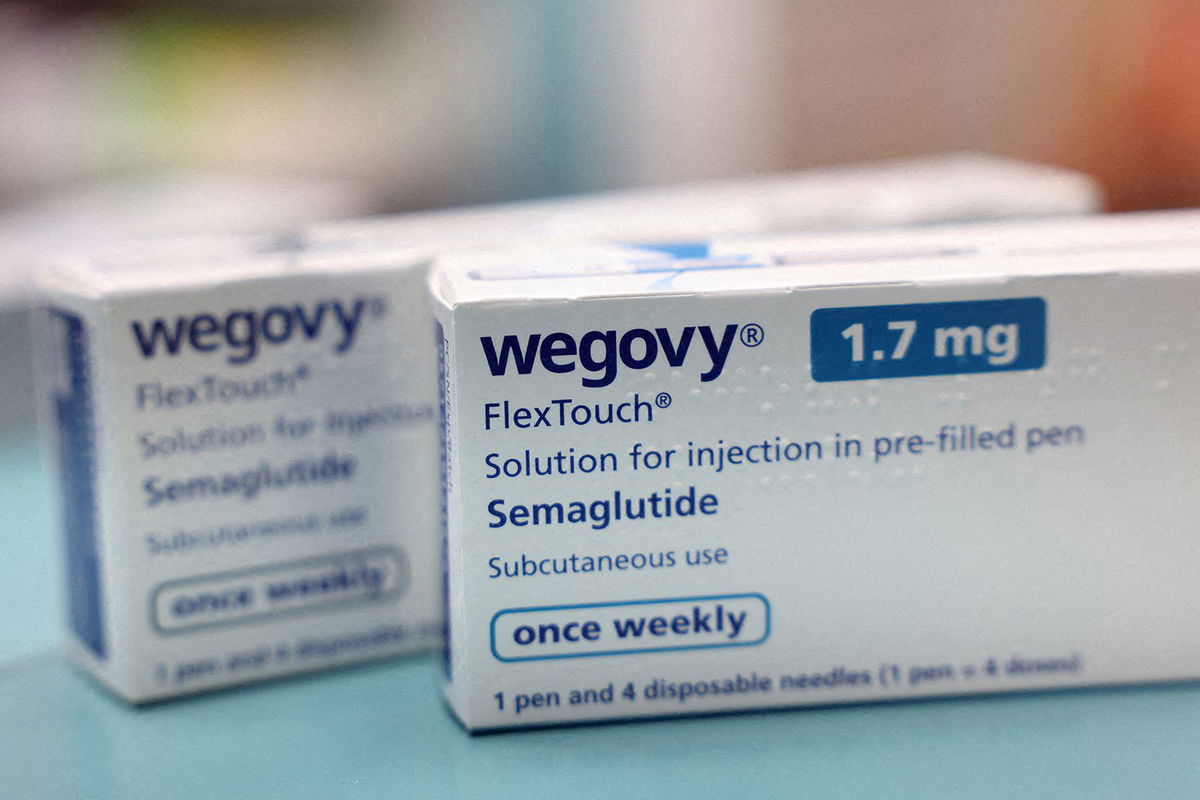 Boxes of Wegovy are seen at a pharmacy.
