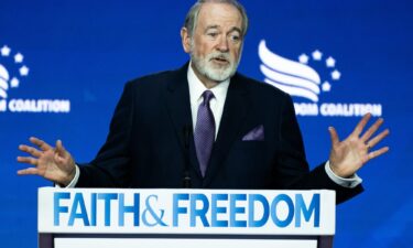 Mike Huckabee speaks during the Road to Majority's Faith and Freedom policy conference in Washington