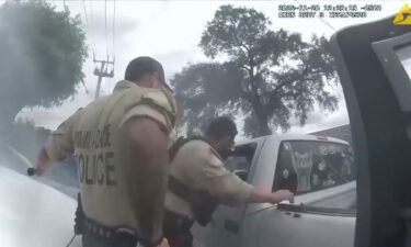 Officer-worn body camera video shows yet another view of a pickup truck driver’s crash course in a Southwest Miami-Dade parking lot as he attempted to evade police following a high-speed pursuit.