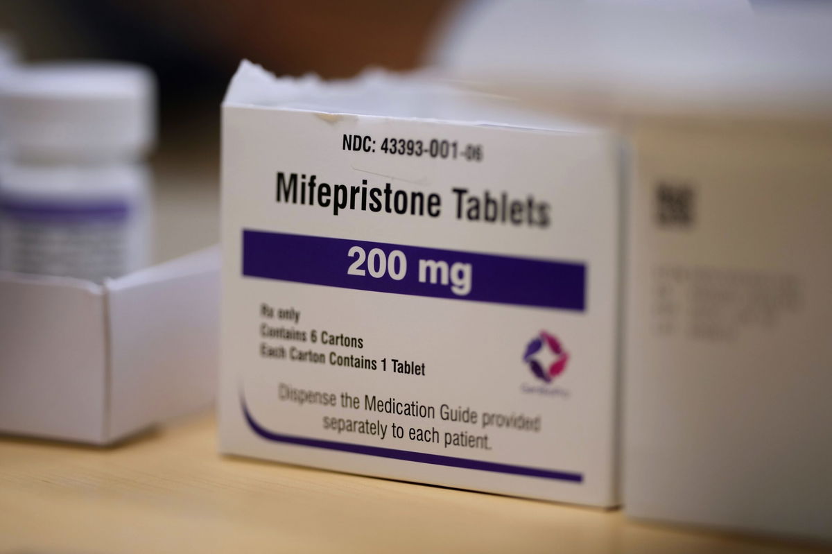 FILE - Mifepristone tablets are seen in a Planned Parenthood clinic Thursday, July 18, 2024, in Ames, Iowa. 