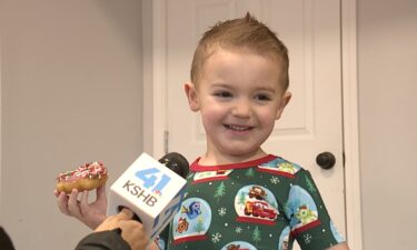 Clay County Sheriff's Office Sgt. Randy Miller visits the Eskridge family's house in Kansas City and says he found their Elf on the Shelf “causing mischief in the area.”