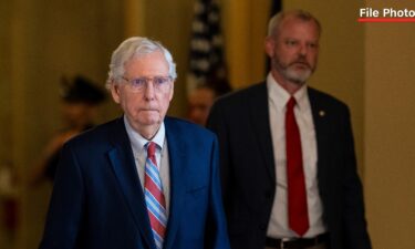 Sen. Mitch McConnell walks through the US Capitol