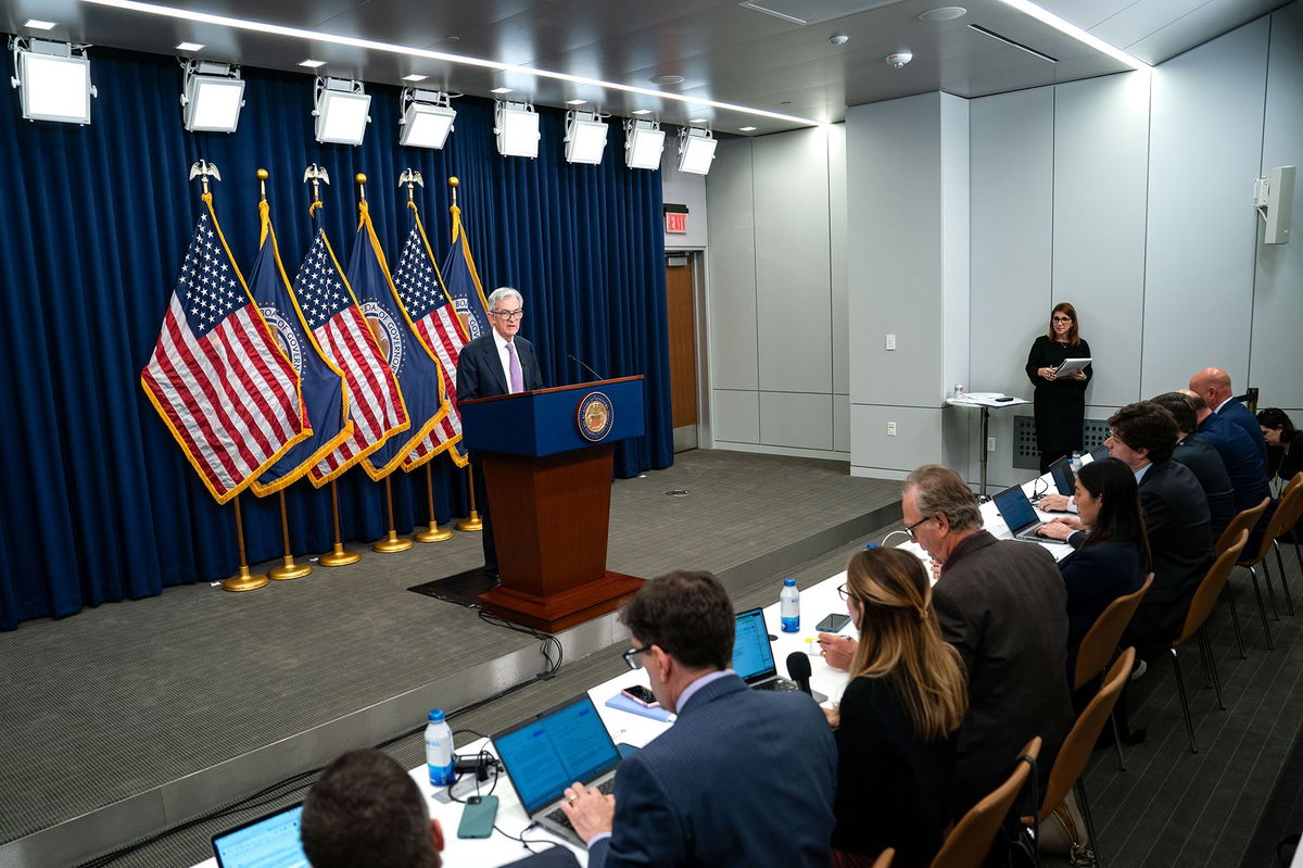 Federal Reserve Chair Jerome Powell at a news conference on November 7 in Washington, DC.
