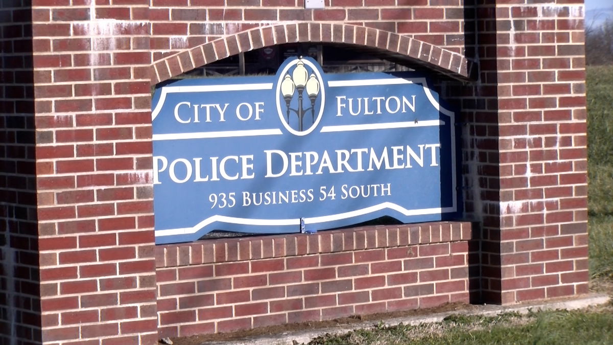 Sign of the Fulton Police Department on Jan. 1, 2025,