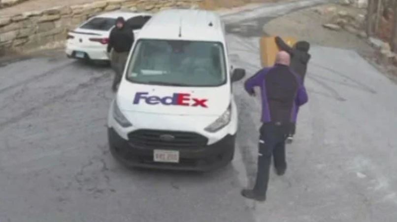 <i>WBZ via CNN Newsource</i><br/>Two thieves stole a package from a delivery driver at a home in Harvard