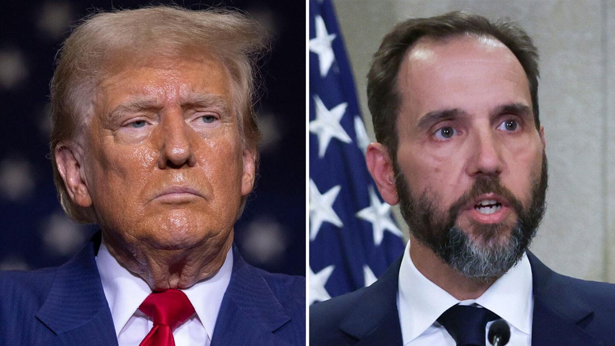 President-elect Donald Trump and special counsel Jack Smith are pictured in a split image. The Justice Department told a federal appeals court on January 8 that it should be able to release the January 6-related volume of its final report of special counsel Jack Smith days before Donald Trump takes office.
