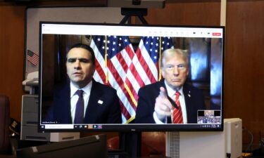 President-elect Donald Trump appears remotely for a sentencing hearing in front of New York State Judge Juan Merchan in the criminal case in which he was convicted in 2024 on charges involving hush money paid to a porn star