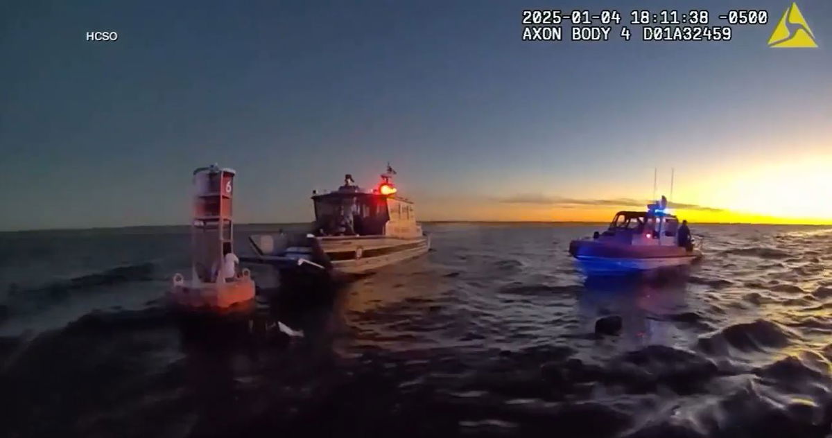 <i>HCSO/WSVN via CNN Newsource</i><br/>A pair of boaters were found after they got stranded on sea.