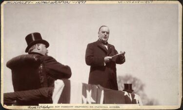 President William McKinley is pictured in the White House in 1900.