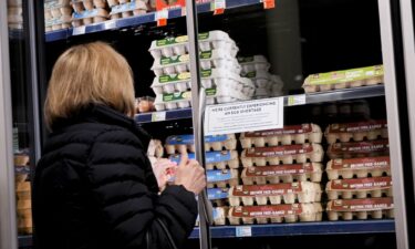 A shopper browses for eggs at a Seattle grocery store on January 27.