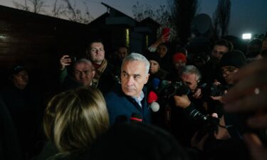 Calin Georgescu speaks during his presidential campaign near Bucharest