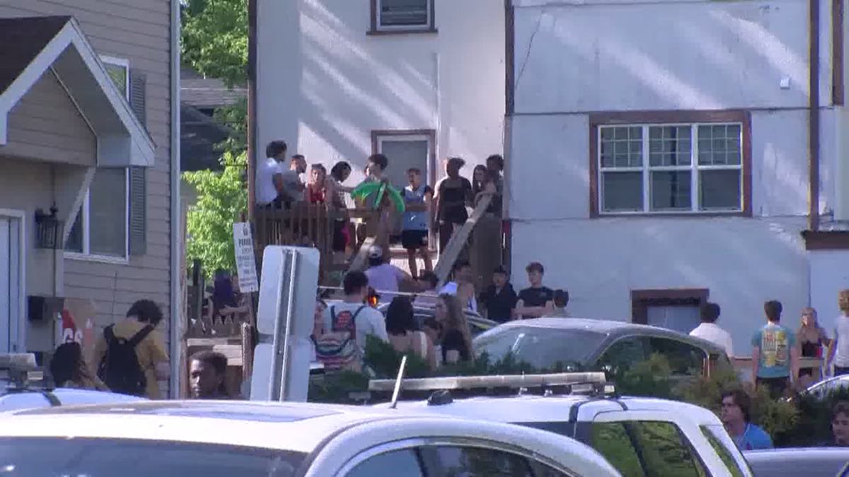 Students gathered in the East Campus Neighborhood to celebrate