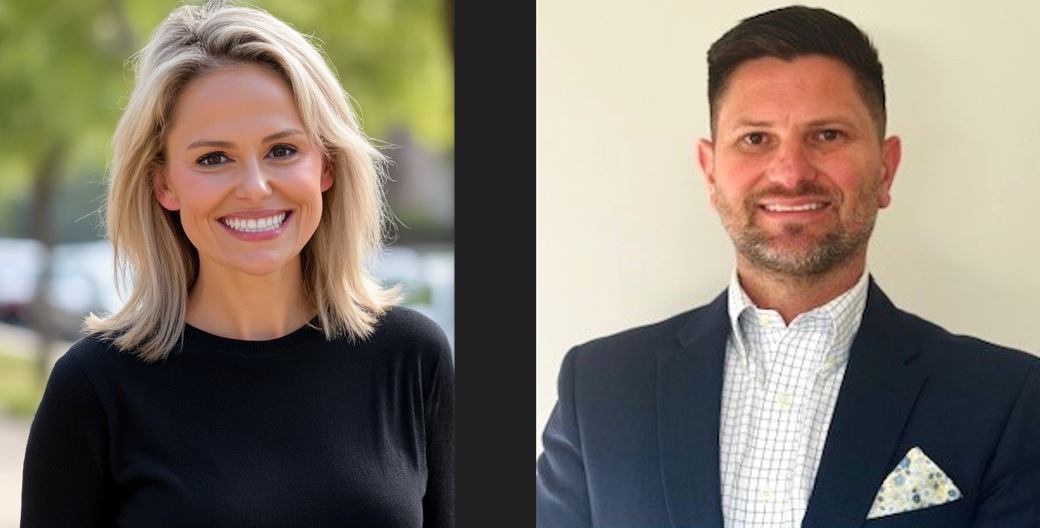 Allison Chostner (left) and Adam Taylor