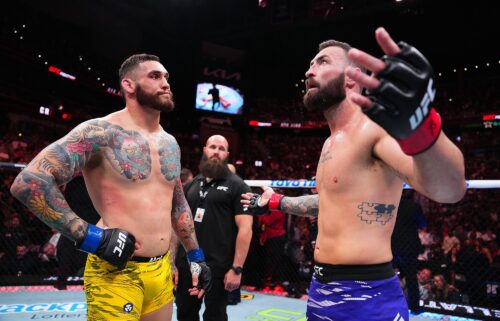 Paul Craig (right) admitted to using an "illegal move" that resulted in his fight against Rodolfo Bellato (left) ending in a no contest.